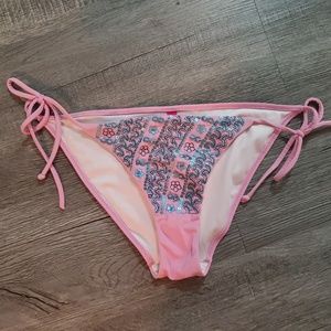 VS Pink & Blue Sequin Floral Bikini Bottoms